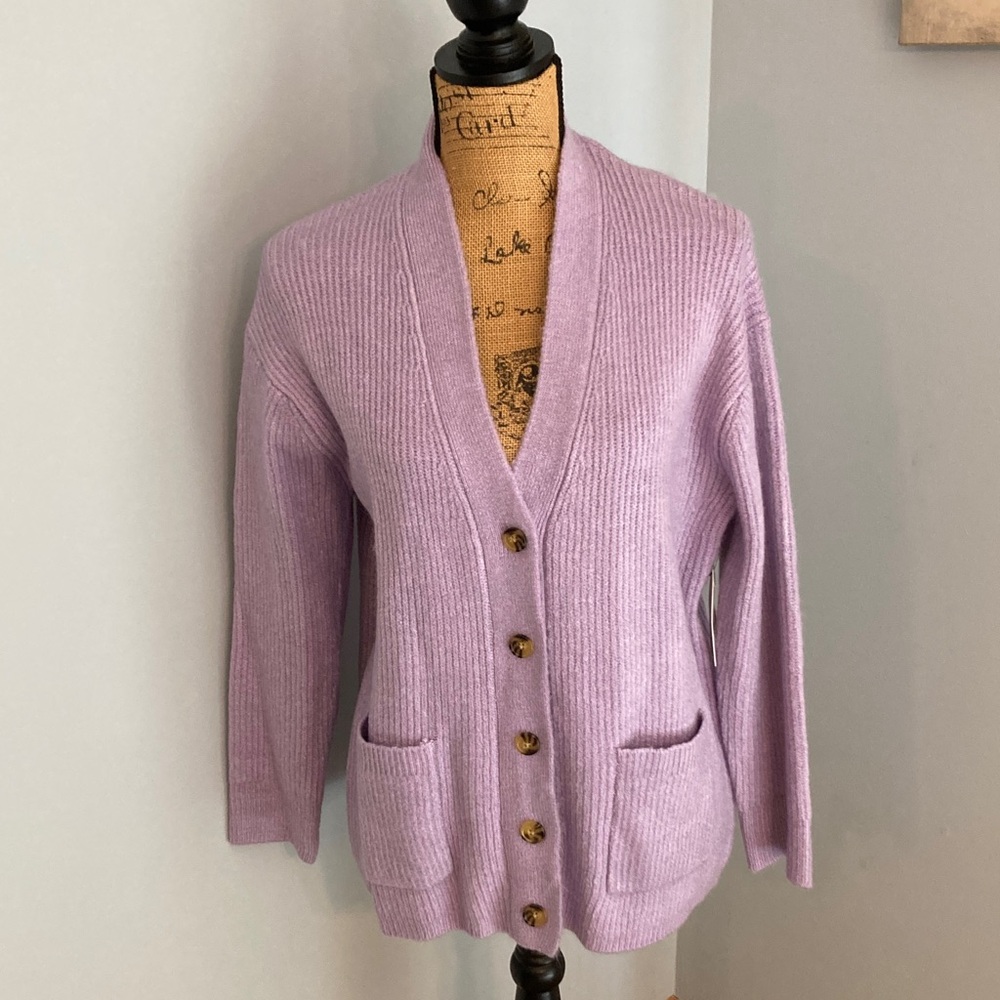 NWT Billabong Lavender Button-Up Cardigan Women Size Small